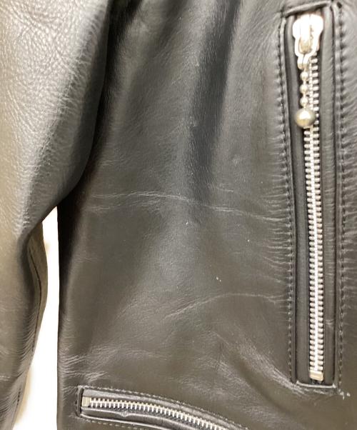 HORN WORKS（ホーンワークス）HORN WORKS (ホーンワークス) ダブルライダースジャケット ブラック サイズ:Lの古着・服飾アイテム