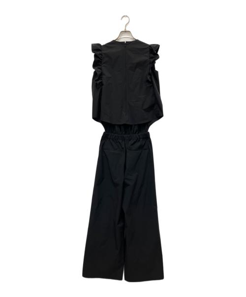 UNITED ARROWS TOKYO（ユナイテッドアローズトウキョウ）UNITED ARROWS TOKYO (ユナイテッドアローズトウキョウ) フリルスリーブオールインワン ブラック サイズ:表記無しの古着・服飾アイテム