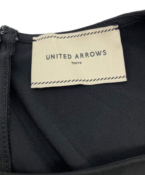 UNITED ARROWS TOKYO（ユナイテッドアローズトウキョウ）UNITED ARROWS TOKYO (ユナイテッドアローズトウキョウ) フリルスリーブオールインワン ブラック サイズ:表記無しの古着・服飾アイテム