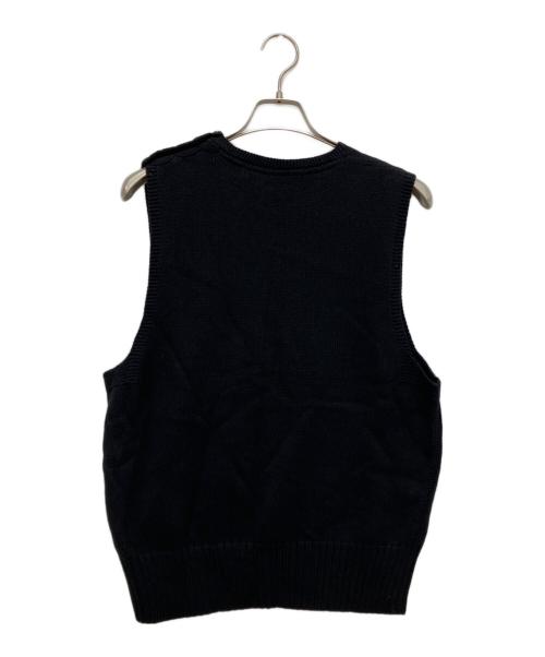 POLO RALPH LAUREN（ポロ・ラルフローレン）POLO RALPH LAUREN (ポロ・ラルフローレン) ラグビーハンドニットベスト ブラック サイズ:LLの古着・服飾アイテム