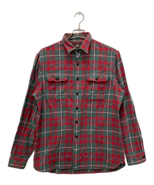 RRL（ダブルアールエル）RRL (ダブルアールエル) ネルシャツ レッド サイズ:Mの古着・服飾アイテム