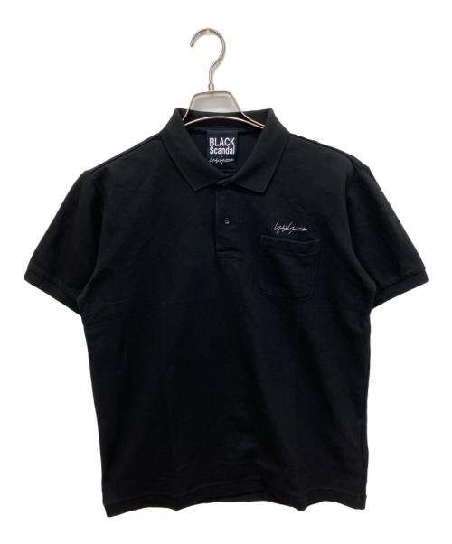 BLACK Scandal Yohji Yamamoto（ブラックスキャンダルヨウジヤマモト）BLACK Scandal Yohji Yamamoto (ブラックスキャンダルヨウジヤマモト) ポロシャツ ブラック サイズ:3の古着・服飾アイテム