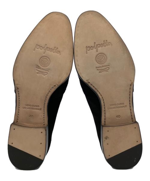 POLPETTA（ポルペッタ）POLPETTA (ポルペッタ) スエードストラップシューズ ブラック サイズ:40の古着・服飾アイテム