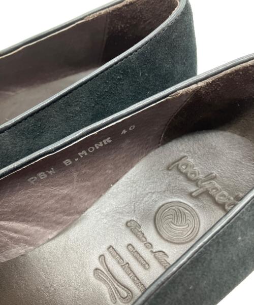 POLPETTA（ポルペッタ）POLPETTA (ポルペッタ) スエードストラップシューズ ブラック サイズ:40の古着・服飾アイテム