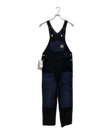 CarHartt（カーハート）の古着「double knee bib overall」｜ネイビー×ブラック