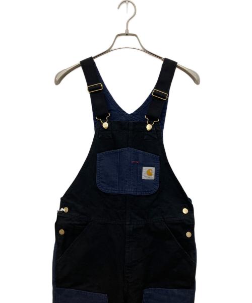 CarHartt（カーハート）CarHartt (カーハート) double knee bib overall ネイビー×ブラック サイズ:W28×L32の古着・服飾アイテム
