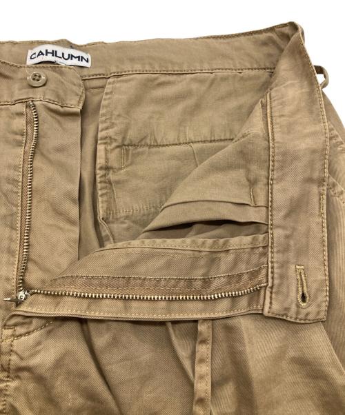 CAHLUMN（カウラム）CAHLUMN (カウラム) 2 Tuck Chino Shorts ブラウン サイズ:XLの古着・服飾アイテム