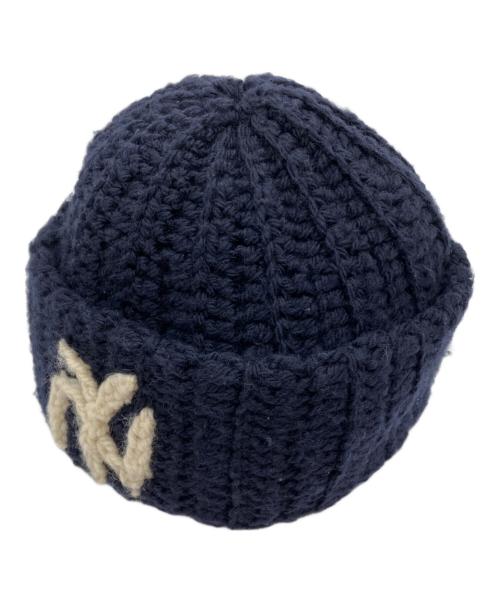 ANRI（アンリ）ANRI (アンリ) KNIT BEANIE ネイビーの古着・服飾アイテム