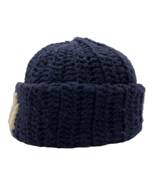 ANRI（アンリ）ANRI (アンリ) KNIT BEANIE ネイビーの古着・服飾アイテム