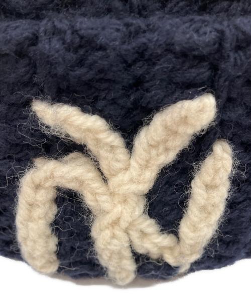 ANRI（アンリ）ANRI (アンリ) KNIT BEANIE ネイビーの古着・服飾アイテム