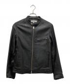 BEAUTY&YOUTHビューティーアンドユース）の古着「ゴートレザーシングルライダースジャケット」｜ブラック