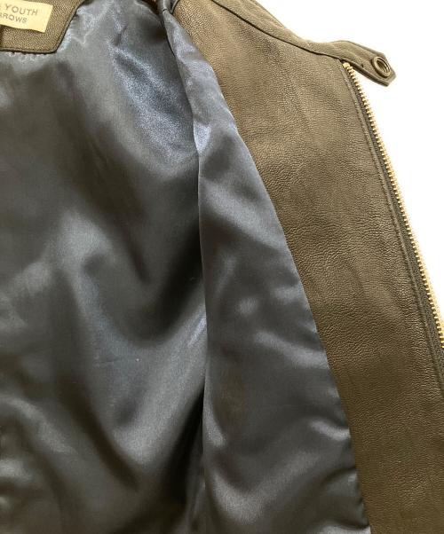 BEAUTY&YOUTH（ビューティーアンドユース）BEAUTY&YOUTH (ビューティーアンドユース) ゴートレザーシングルライダースジャケット ブラック サイズ:Mの古着・服飾アイテム