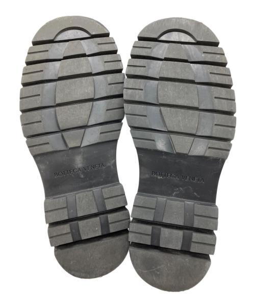 BOTTEGA VENETA（ボッテガベネタ）BOTTEGA VENETA (ボッテガベネタ) TIRE LACE UP MILITARY CALF ブラック×ホワイト サイズ:41 1/2の古着・服飾アイテム