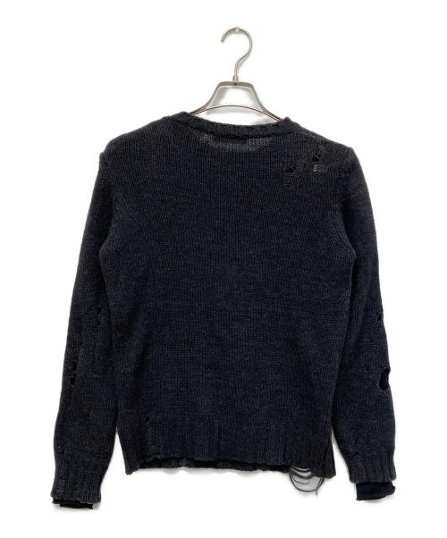 DIESEL（ディーゼル）DIESEL (ディーゼル) クラッシュ加工ニット グレー サイズ:XSの古着・服飾アイテム