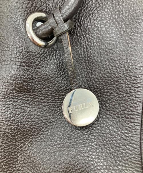 FURLA（フルラ）FURLA (フルラ) レザーエディターズバッグ ブラウンの古着・服飾アイテム