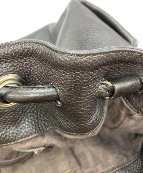 FURLA（フルラ）FURLA (フルラ) レザーエディターズバッグ ブラウンの古着・服飾アイテム