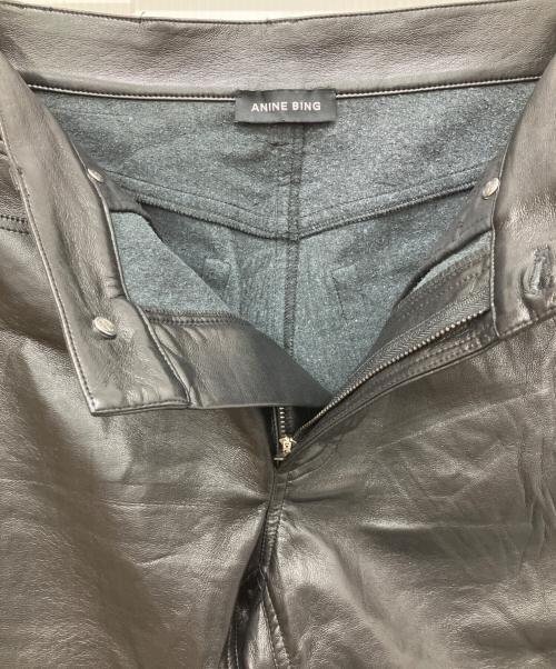 ANINE BING（アニン ビン）ANINE BING (アニン ビン) レザーパンツ ブラック サイズ:W26の古着・服飾アイテム