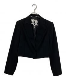 SETA ICHIRO（セタイチロウ）の古着「ハンサムクロスショートジャケット」｜ブラック