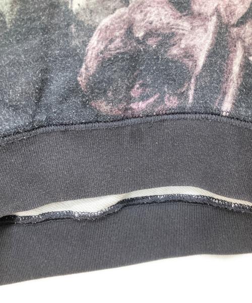 LAD MUSICIAN（ラッドミュージシャン）LAD MUSICIAN (ラッドミュージシャン) INKJET FLOWER SKULL CREW NECK BIG PULLOVER ブラック サイズ:42の古着・服飾アイテム