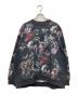 LAD MUSICIAN（ラッドミュージシャン）の古着「INKJET FLOWER SKULL CREW NECK BIG PULLOVER」｜ブラック