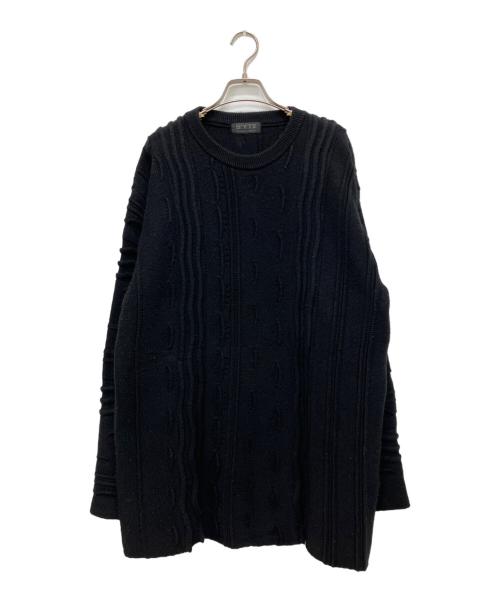 s'yte（サイト）S'YTE (サイト) BULKY WOOL 3D PULLOVER ブラック サイズ:3の古着・服飾アイテム