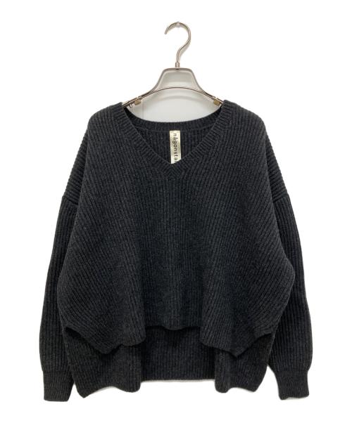 nagonstans（ナゴンスタンス）nagonstans (ナゴンスタンス) リブニット グレー サイズ:38の古着・服飾アイテム