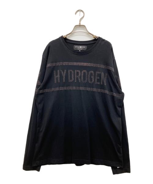 HYDROGEN（ハイドロゲン）HYDROGEN (ハイドロゲン) スタッズカットソー ブラック サイズ:XLの古着・服飾アイテム