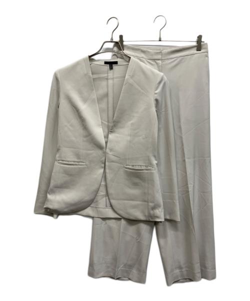 icB（アイシービー）icB (アイシービー) Fiedノーカラージャケットセットアップ ブラウン サイズ:6の古着・服飾アイテム
