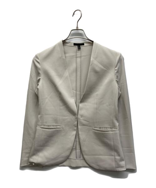icB（アイシービー）icB (アイシービー) Fiedノーカラージャケットセットアップ ブラウン サイズ:6の古着・服飾アイテム