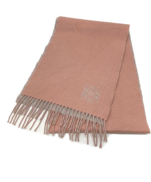 LOEWE（ロエベ）LOEWE (ロエベ) バイカラーウールアナグラムマフラー グレーの古着・服飾アイテム