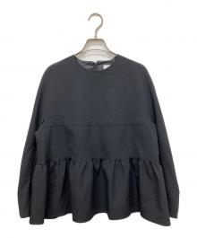 BALLSEY（ボールジィ）の古着「フリルカットバックブラウス」｜ブラック