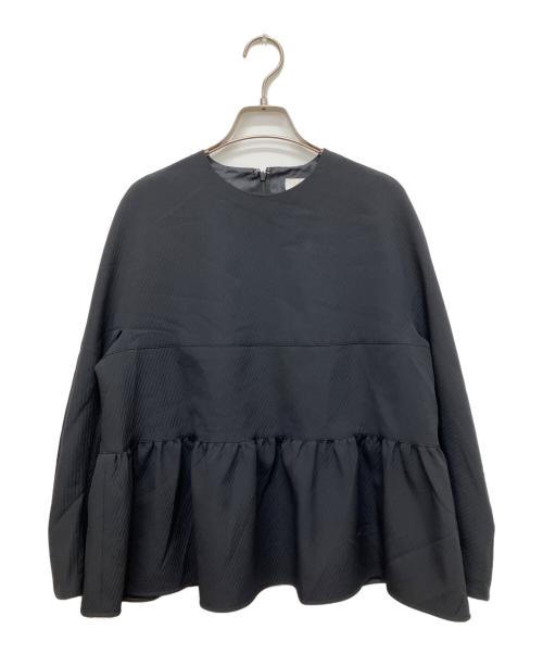 BALLSEY（ボールジィ）BALLSEY (ボールジィ) フリルカットバックブラウス ブラック サイズ:36の古着・服飾アイテム