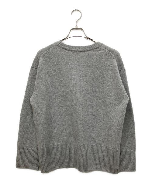 23区（ニジュウサンク）23区 (ニジュウサンク) 【洗える】カシミヤブレンド クルーネック ニット グレー サイズ:Mの古着・服飾アイテム