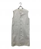 MACPHEEマカフィー）の古着「ピグメントドリルクロス Vネックワンピース」｜ベージュ