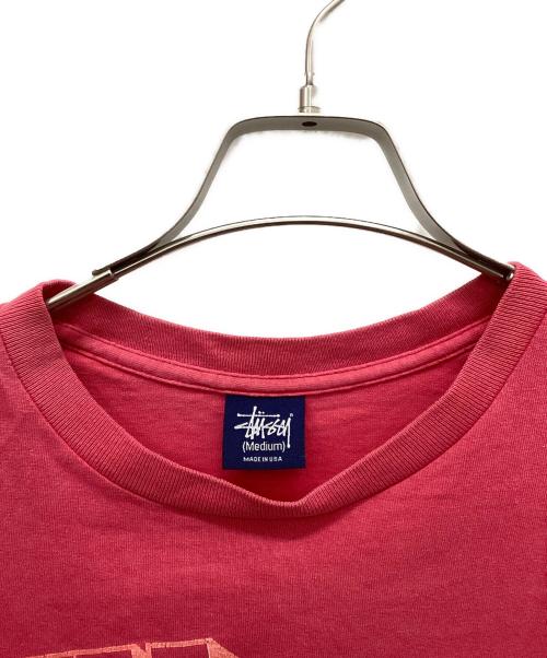stussy（ステューシー）stussy (ステューシー) 90ｓ紺タグプリントTシャツ レッド サイズ:Mの古着・服飾アイテム