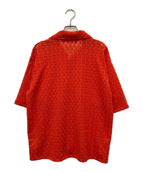 Time is on（タイムイズオン）Time is on (タイムイズオン) BALFAS LACE SHIRT オレンジの古着・服飾アイテム