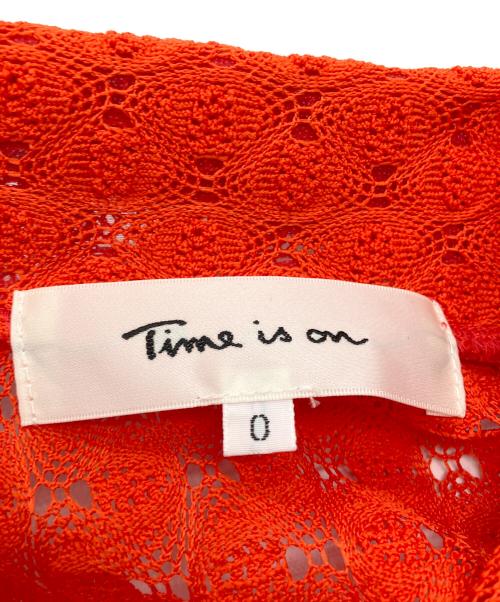 Time is on（タイムイズオン）Time is on (タイムイズオン) BALFAS LACE SHIRT オレンジの古着・服飾アイテム