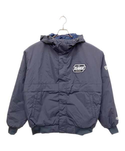 X-LARGE（エクストララージ）X-LARGE (エクストララージ) NYLON PUFFER JACKET ネイビー サイズ:Lの古着・服飾アイテム
