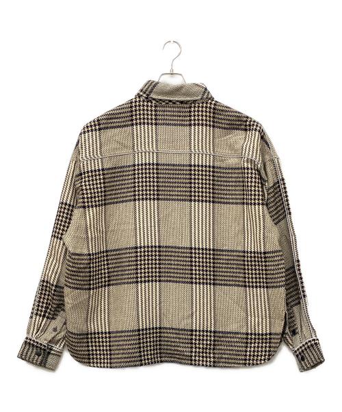 DANKE SCHON（ダンケ シェーン）Danke schon (ダンケ シェーン) グレンチェックシャツジャケット ブラウン サイズ:Freeの古着・服飾アイテム