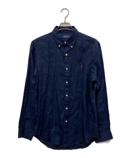 POLO RALPH LAUREN（ポロ・ラルフローレン）POLO RALPH LAUREN (ポロ・ラルフローレン) リネンシャツ ネイビー サイズ:Mの古着・服飾アイテム