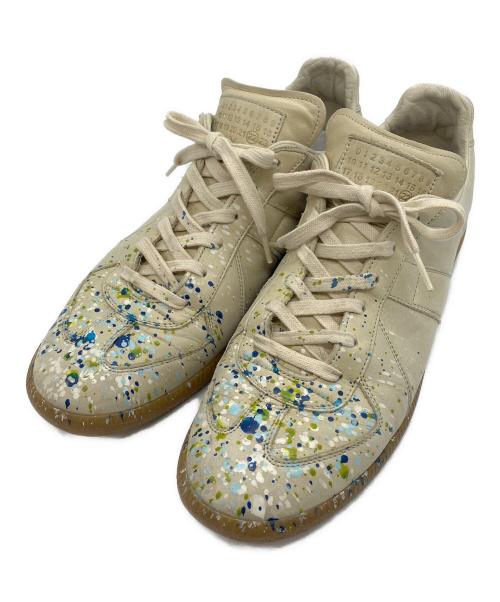 Maison Margiela（メゾンマルジェラ）Maison Margiela (メゾンマルジェラ) レプリカペイントジャーマントレーナー ベージュ サイズ:43の古着・服飾アイテム