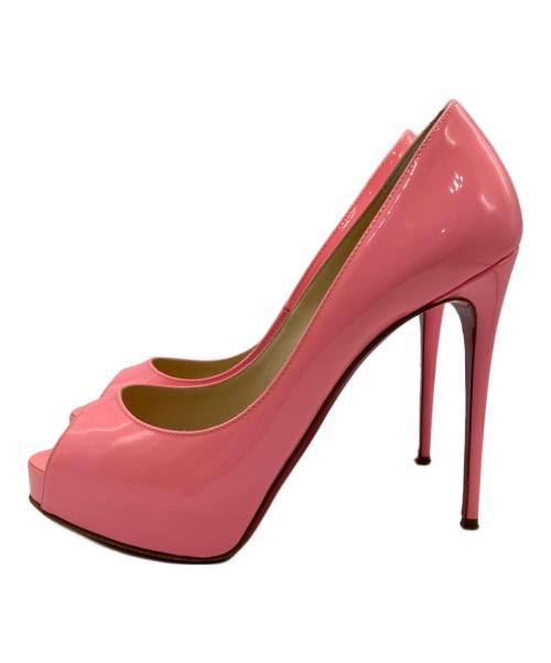 Christian Louboutin（クリスチャン・ルブタン）Christian Louboutin (クリスチャン・ルブタン) パテントレザーヒールサンダル ピンク サイズ:36.5の古着・服飾アイテム