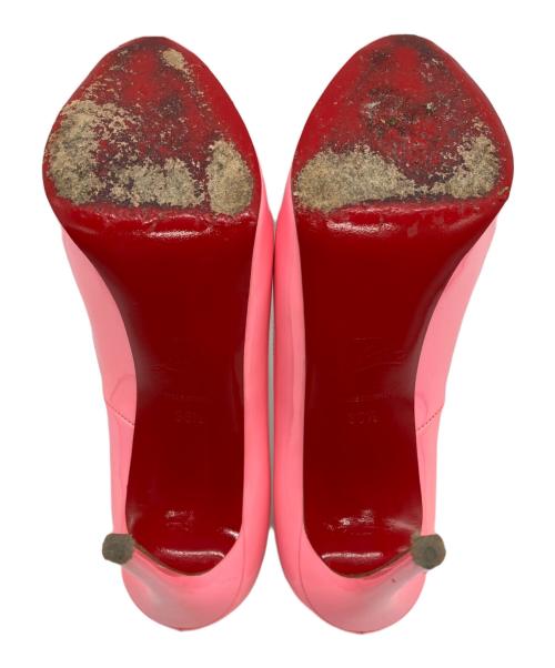 Christian Louboutin（クリスチャン・ルブタン）Christian Louboutin (クリスチャン・ルブタン) パテントレザーヒールサンダル ピンク サイズ:36.5の古着・服飾アイテム