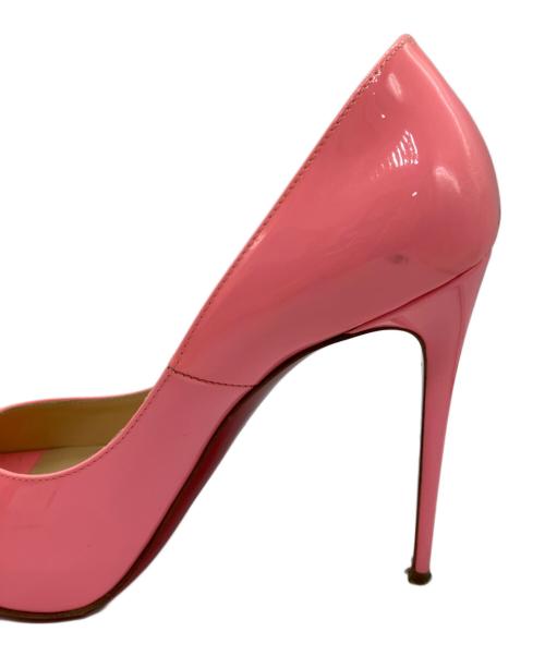 Christian Louboutin（クリスチャン・ルブタン）Christian Louboutin (クリスチャン・ルブタン) パテントレザーヒールサンダル ピンク サイズ:36.5の古着・服飾アイテム