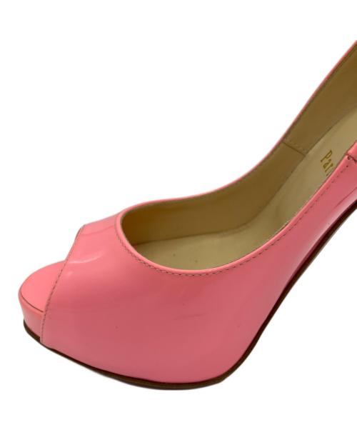 Christian Louboutin（クリスチャン・ルブタン）Christian Louboutin (クリスチャン・ルブタン) パテントレザーヒールサンダル ピンク サイズ:36.5の古着・服飾アイテム