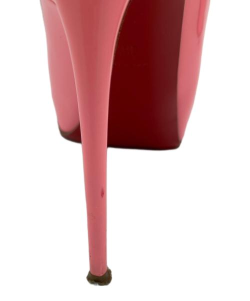 Christian Louboutin（クリスチャン・ルブタン）Christian Louboutin (クリスチャン・ルブタン) パテントレザーヒールサンダル ピンク サイズ:36.5の古着・服飾アイテム