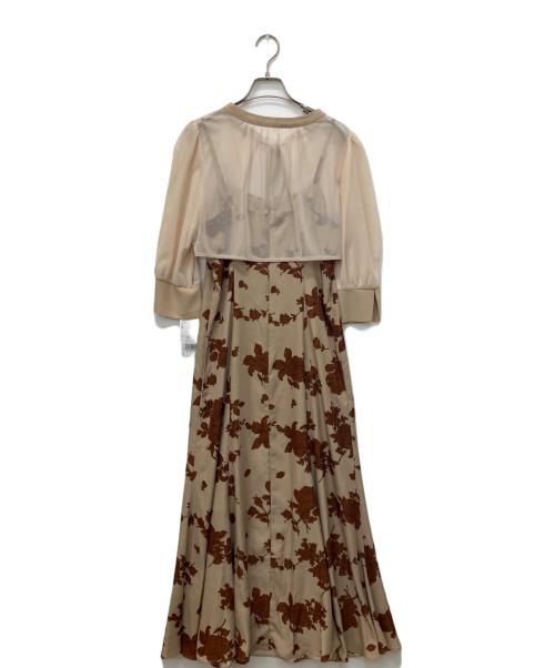 ANDRESD（アンドレスド）ANDRESD (アンドレスド) フラワープリントボレロドレス ブラウン サイズ:M 未使用品の古着・服飾アイテム