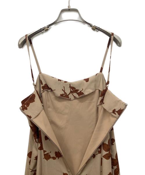 ANDRESD（アンドレスド）ANDRESD (アンドレスド) フラワープリントボレロドレス ブラウン サイズ:M 未使用品の古着・服飾アイテム