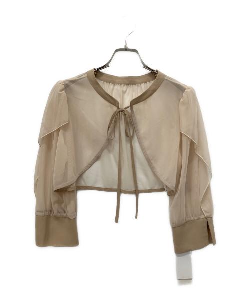 ANDRESD（アンドレスド）ANDRESD (アンドレスド) フラワープリントボレロドレス ブラウン サイズ:M 未使用品の古着・服飾アイテム