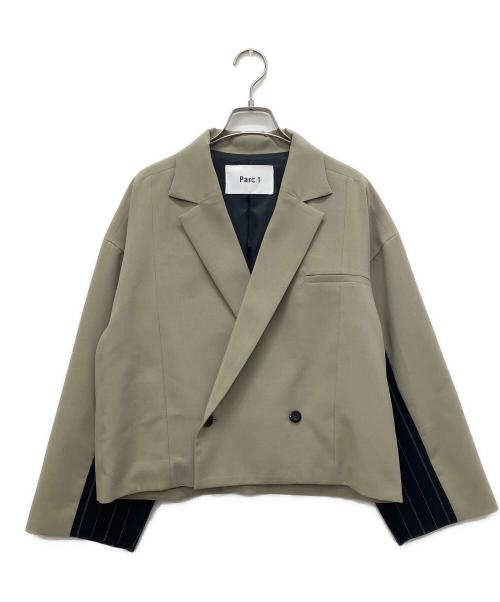 Parc.1（パルクアン）parc.1 (パルクアン) 再構築ダブルセットアップ ベージュ×ブラック サイズ:1の古着・服飾アイテム